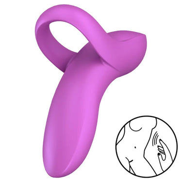 Vibratore a Dito Intuitivo con 12 Vibrazioni Potenti e Silicone